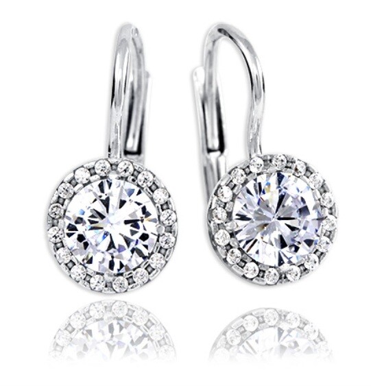 Soliter Slušivé náušnice z bieleho zlata so zirkónmi 239 001 00990 07