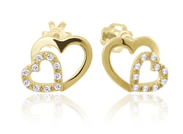 Soliter Srdiečkové náušnice zo žltého zlata 239 001 01136 00