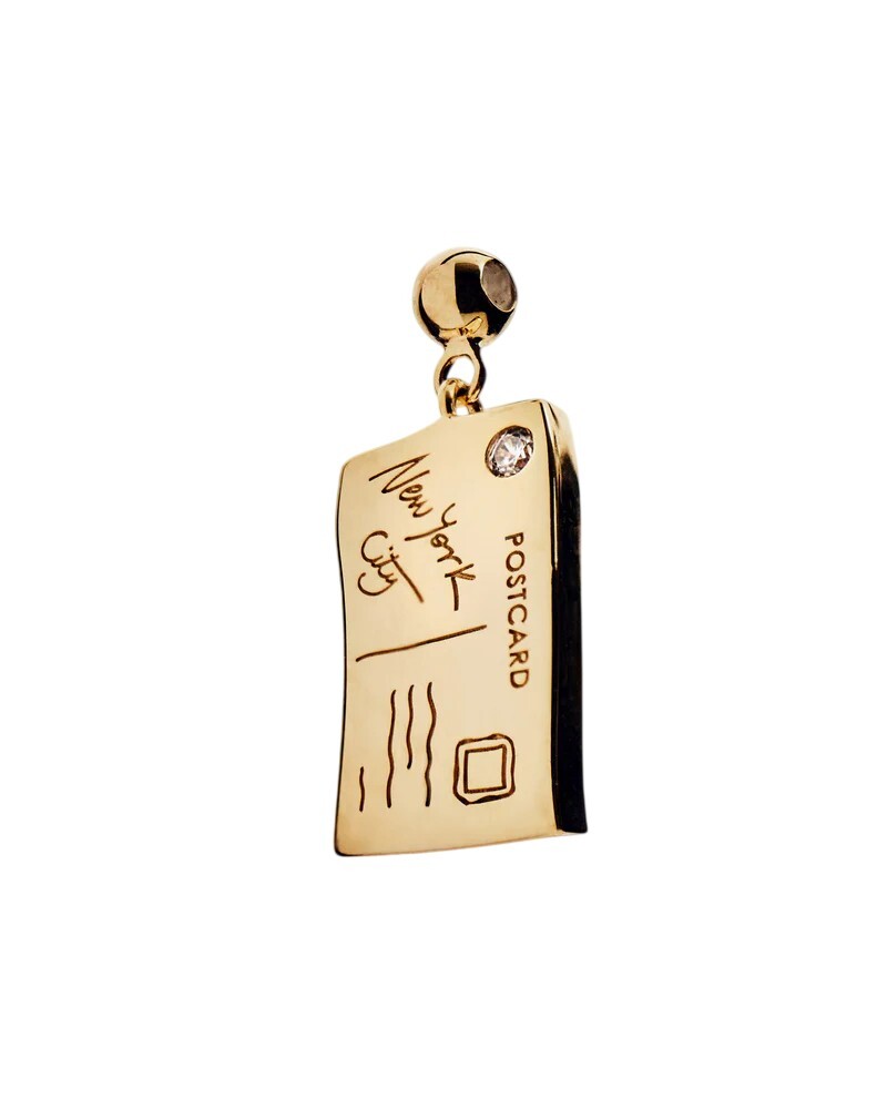 PDPAOLA Pozlátený prívesok so zirkónom NY Pohľadnica CH01-285-U