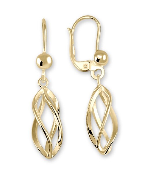 Soliter Visiace náušnice z pozláteného striebra 431 001 02665 05