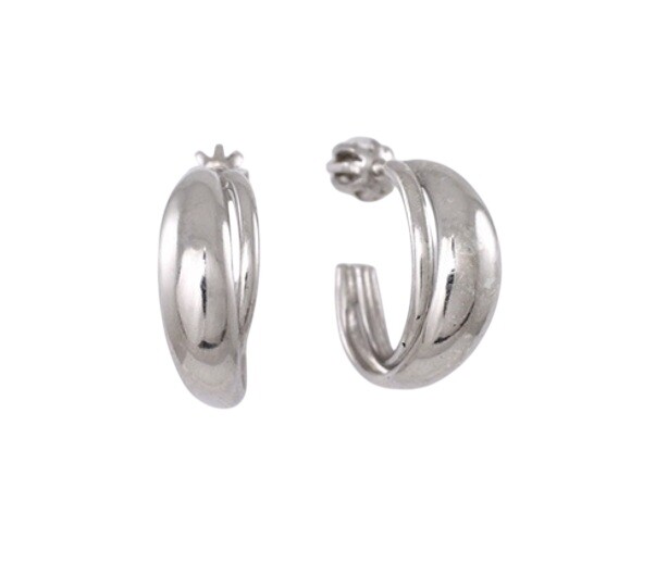 Soliter Elegantné polkruhové náušnice zo striebra 431 001 02727 04
