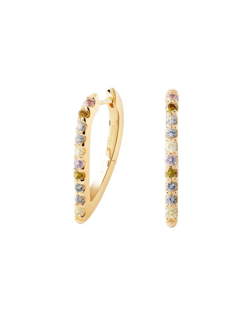 PDPAOLA Pozlátené náušnice Gloss Hoops AR01-G26-U