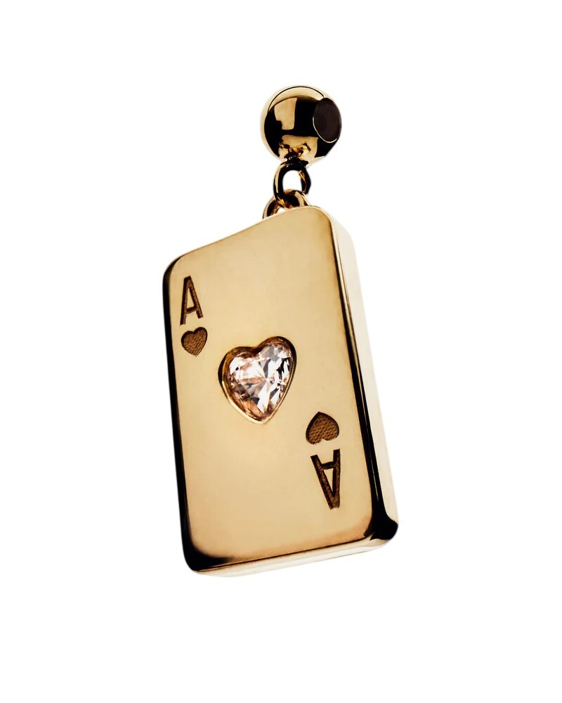 PDPAOLA Pozlátený prívesok so zirkónom Srdcové eso CH01-301-U
