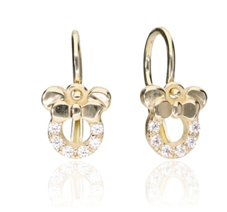 Soliter Zlaté detské náušnice so zirkónmi Minnie 239 001 01253 00