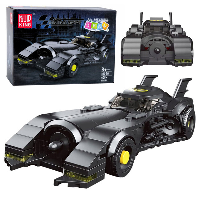 Detská stavebnica - Pretekárske auto, čierna, 409ks