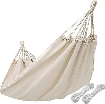 Verk 01905 Hamak hojdacia sieť drevo 200 × 80 cm béžová