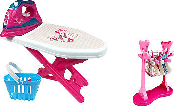 LEAN Toys 4847 Dětské žehlící prkno s žehličkou, růžové