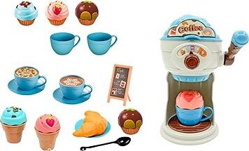 LEAN Toys 10797 Kavárenský set se zmrzlinovačem, šálky a muffiny
