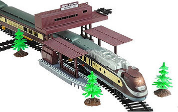 LEAN Toys 1012 Obrovská vláčkodráha FENFA 5 vagónů + výhybky