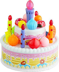 LEAN Toys 3590 Narozeninový dort se svíčkami a zmrzlinou