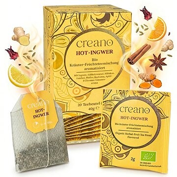 Creano Bio Hot Ginger – Zázvorová smršť s kurkumou, 20 sáčků