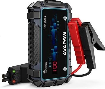 AVAPOW A9 12 V jump štartér 1500 A 8000 mAh
