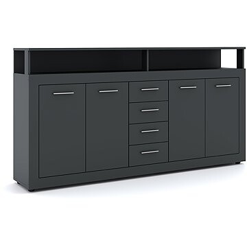 Komoda Luna XXL, antracitová