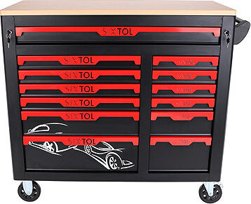 SIXTOL Dielenský vozík s náradím Mechanic Trolley Titan 1559, 13 zásuviek, 1559 ks náradia