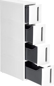 Songmics Basten Úložný kuchynský regál 84 cm biely