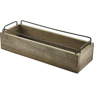 GenWare Dřevěná bedýnka, výška 94 mm, délka 341 mm, šířka 120 mm