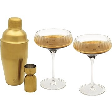 LEOPOLD VIENNA Arinto Martini koktejlová sada, zlatá/čiré sklo