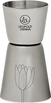 LEOPOLD VIENNA Flowers Jigger odměrka na koktejly, nerezová, výška 84 mm, průměr 44 mm