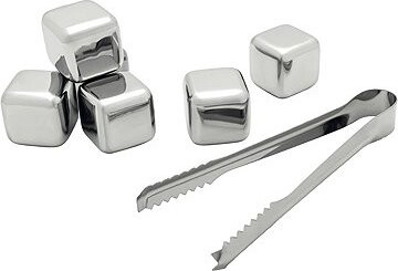 LEOPOLD VIENNA Nerezové ledové kostky 6 ks, s kleštěmi