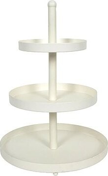 Gastro Etažér třípatrový, bílý kovový, výška 350 mm, průměr 250 mm