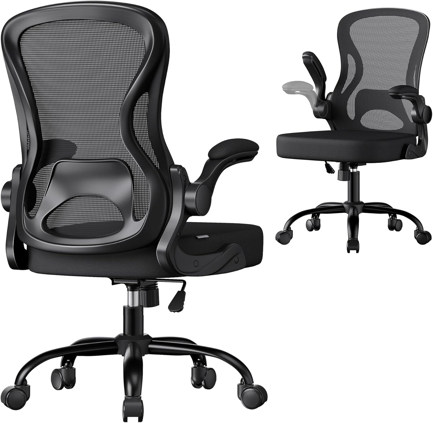 Kancelářská židle Jiko se sklopnými područkami černá