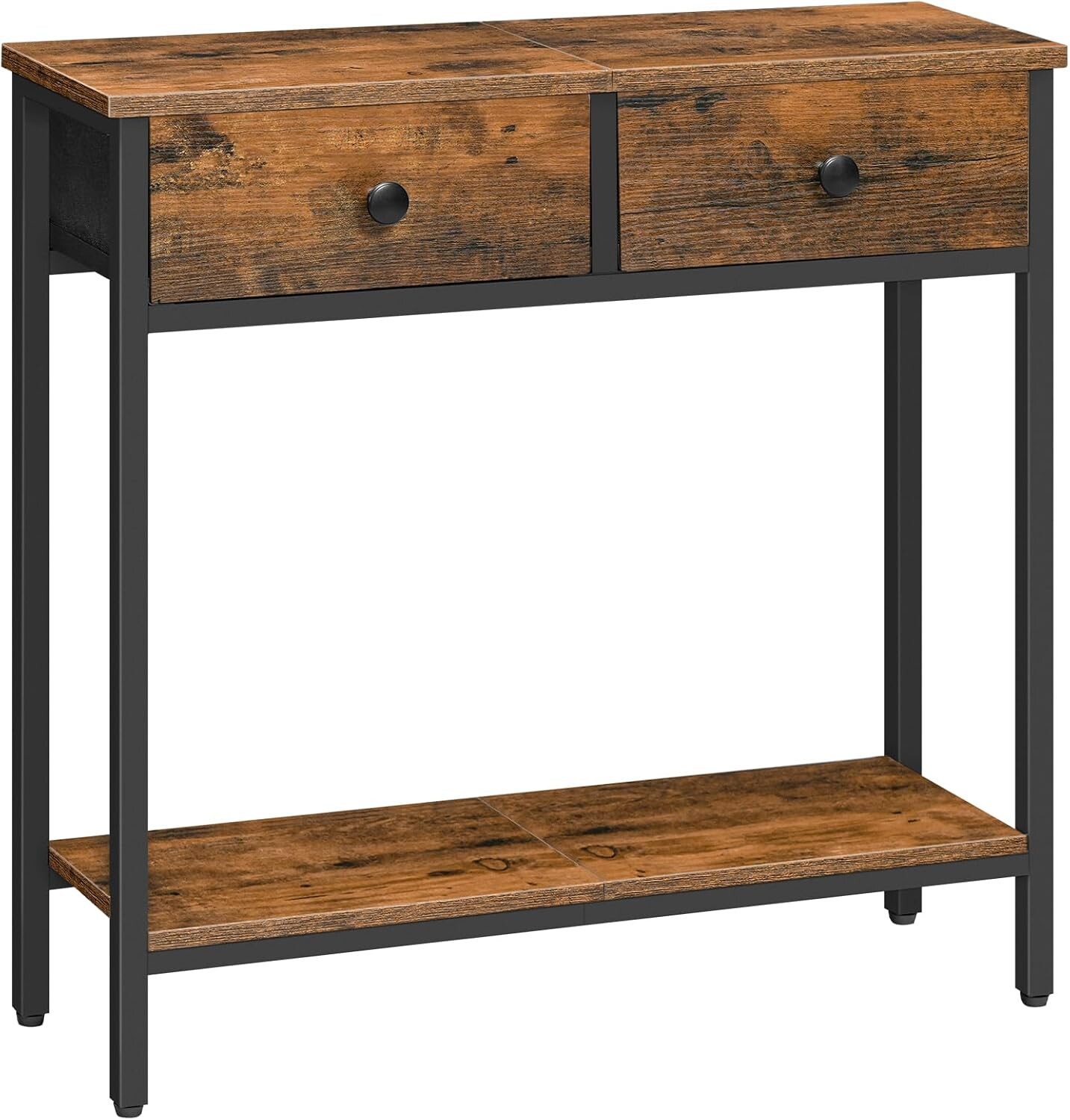 Konzolový stolek Vasagle Slime 75 cm černý/hnědý