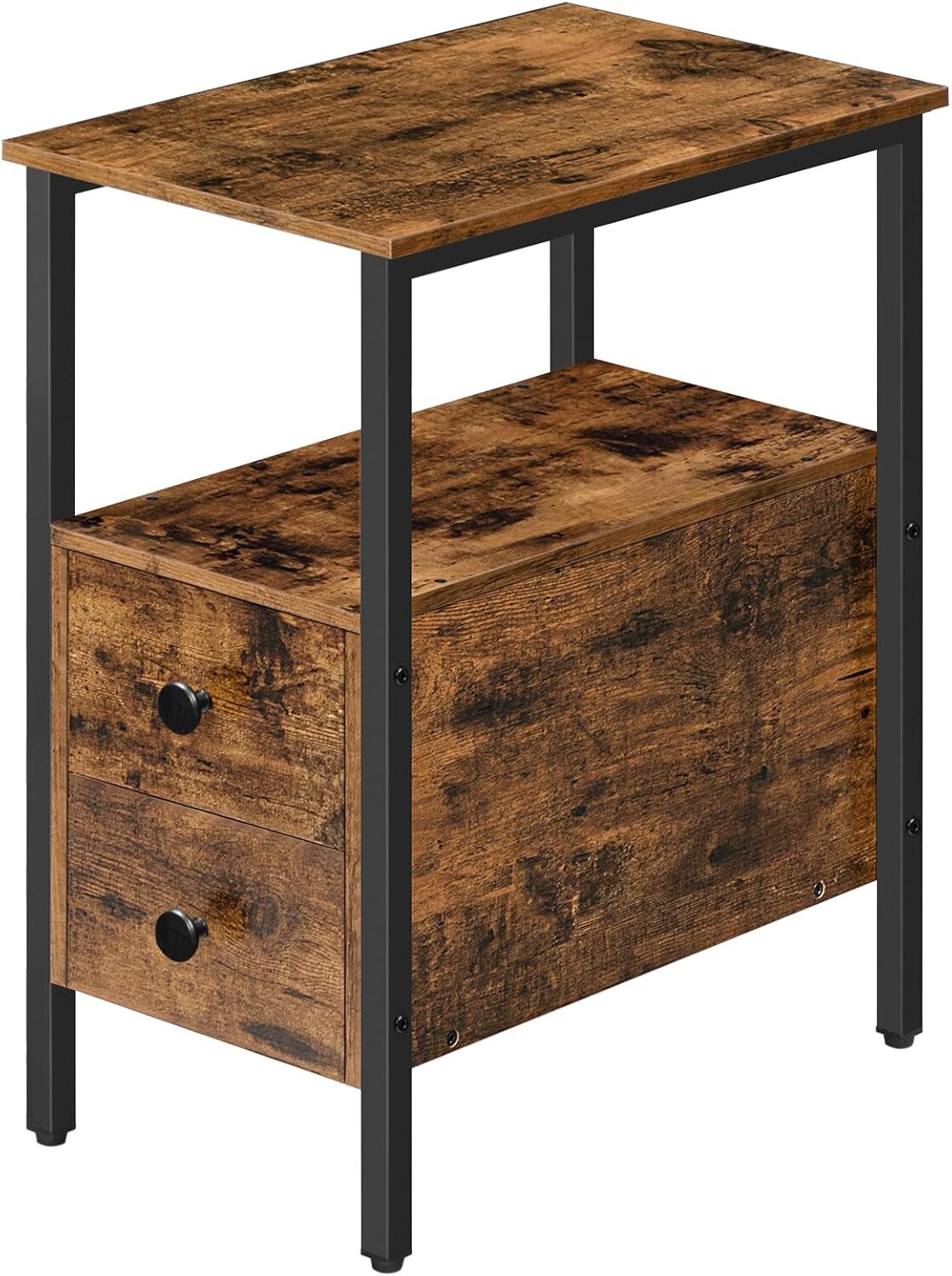 Noční stolek Vasagle Lejla 30 cm černý/hnědý