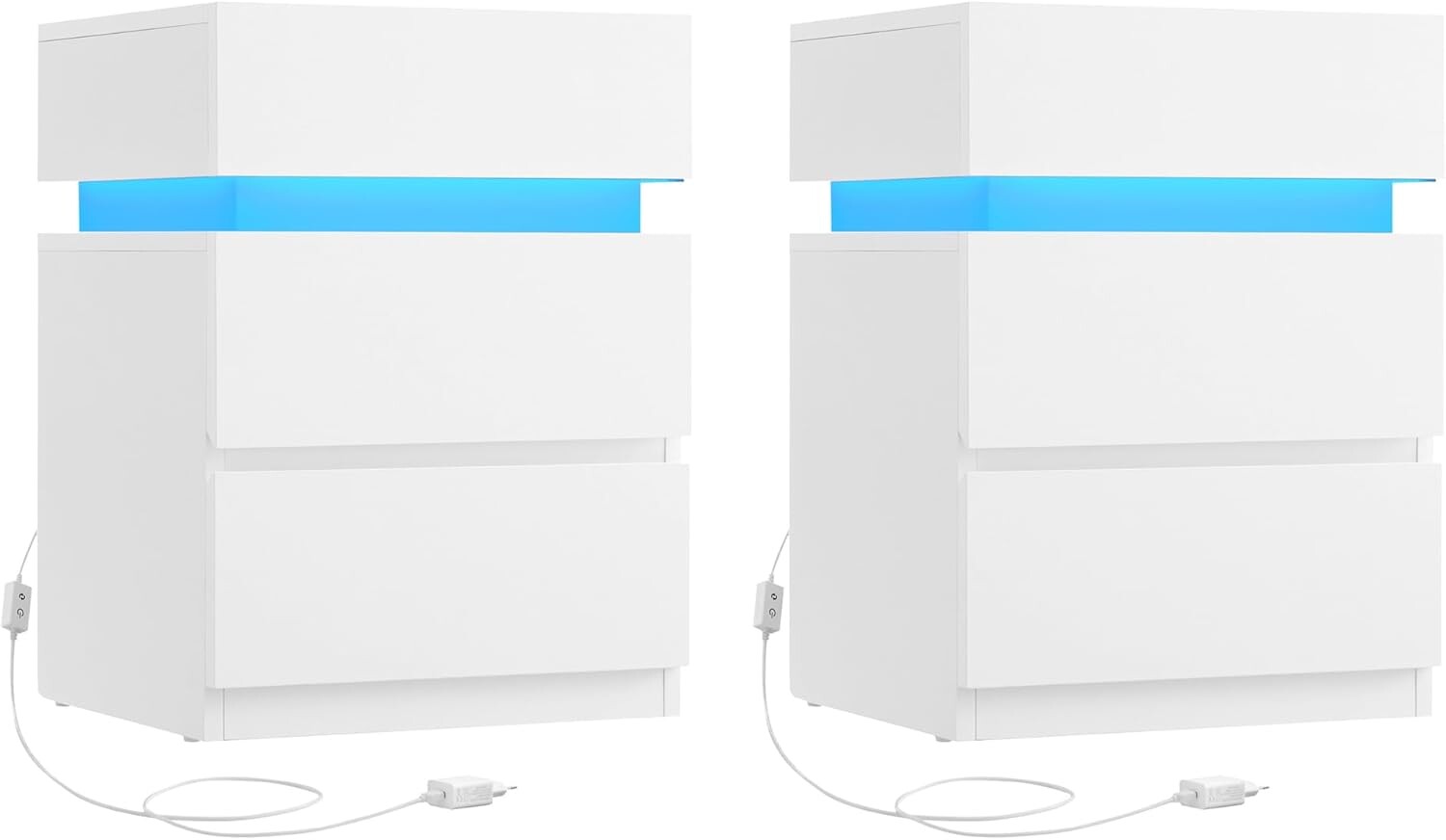 Sada 2 ks nočních stolků Vasagle Defro bílá