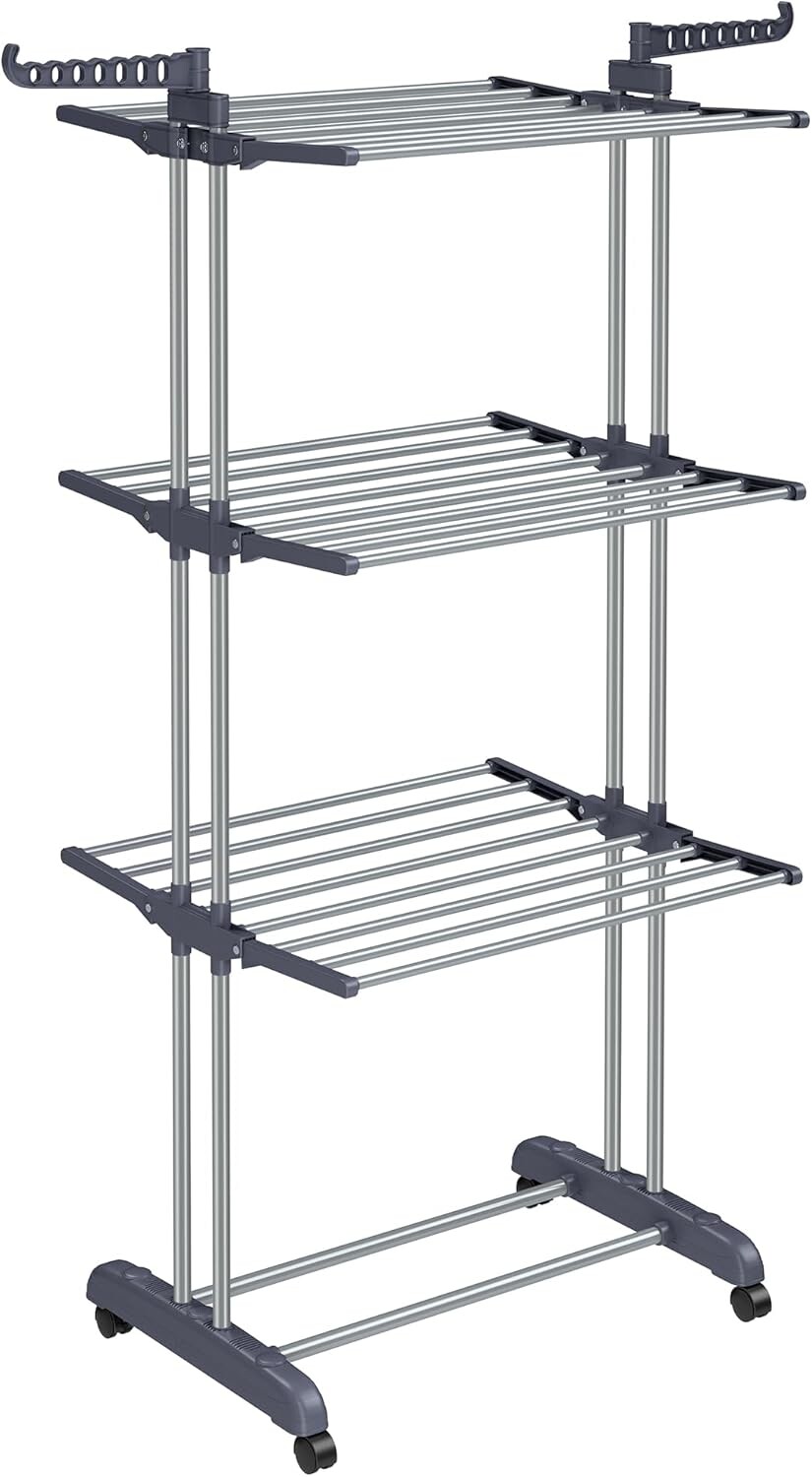 Sušák na prádlo Nehy 172 cm šedý/stříbrný