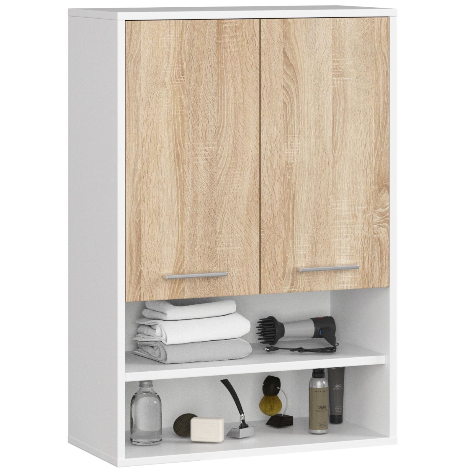 Závesná kúpeľňová skrinka Fin W64 2D 64 cm - výber z 4 prevedení