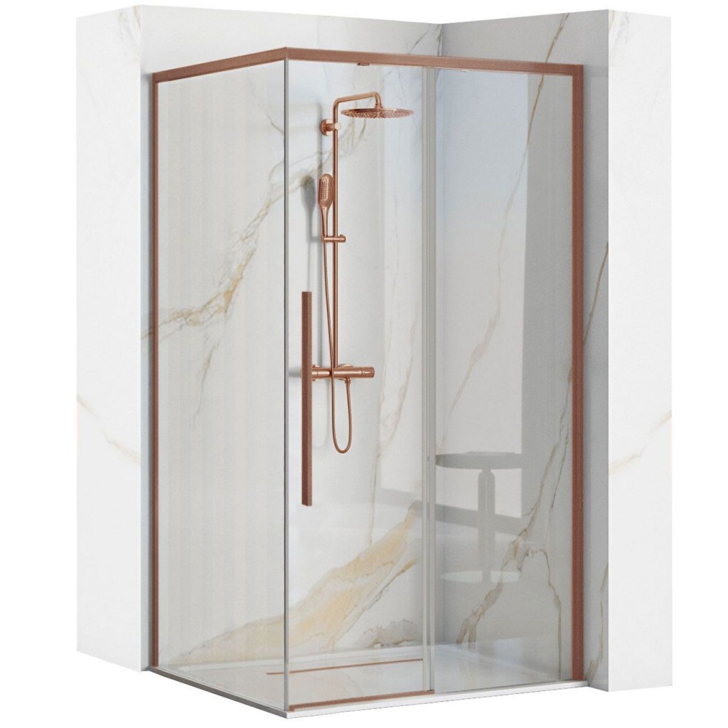 REA/S - Sprchovací kút SOLAR - Copper Brush 90x90 So sprchovou vaničkou Savoy KPL-96011