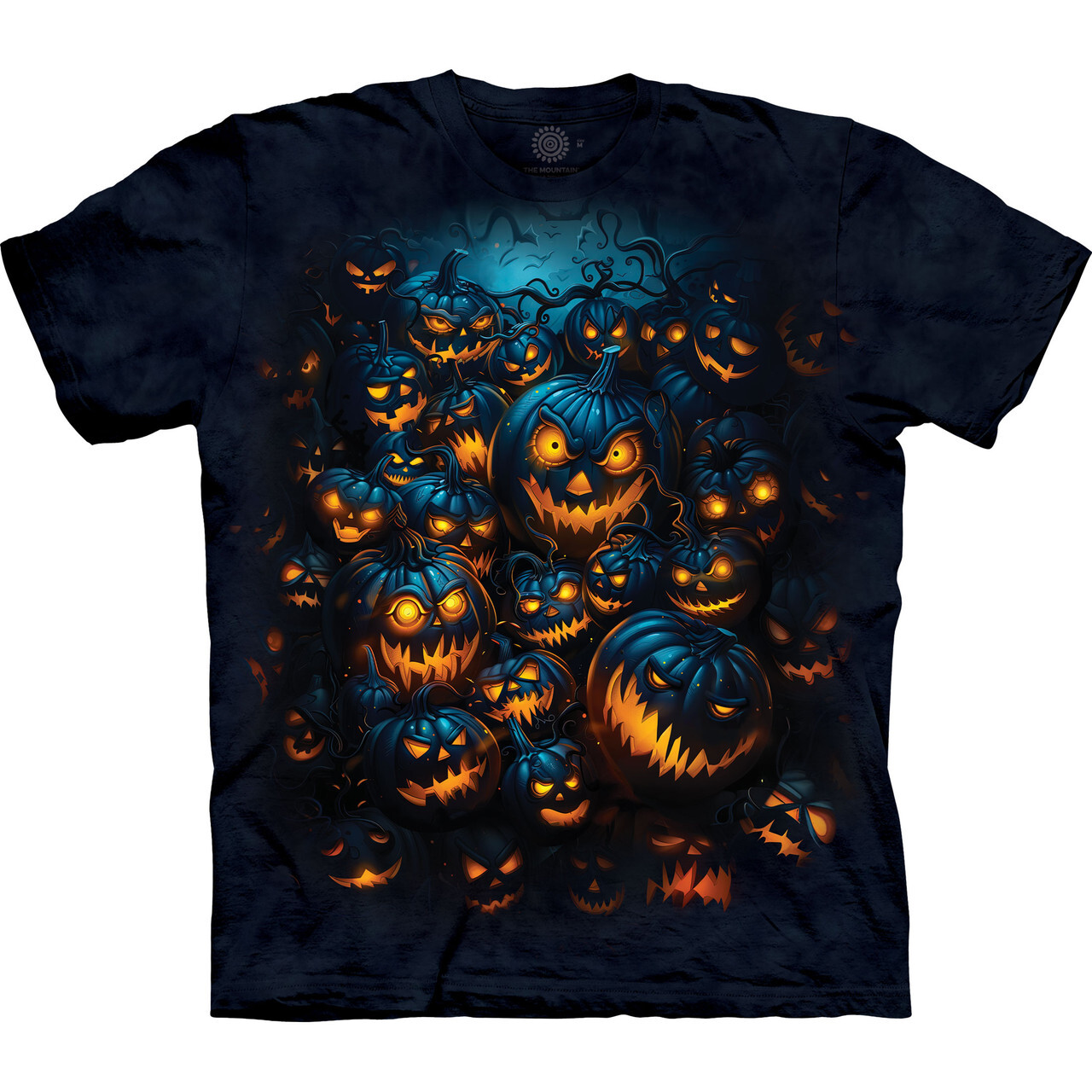 Tričko unisex The Mountain Jack-O-Lantern Pile - navy,