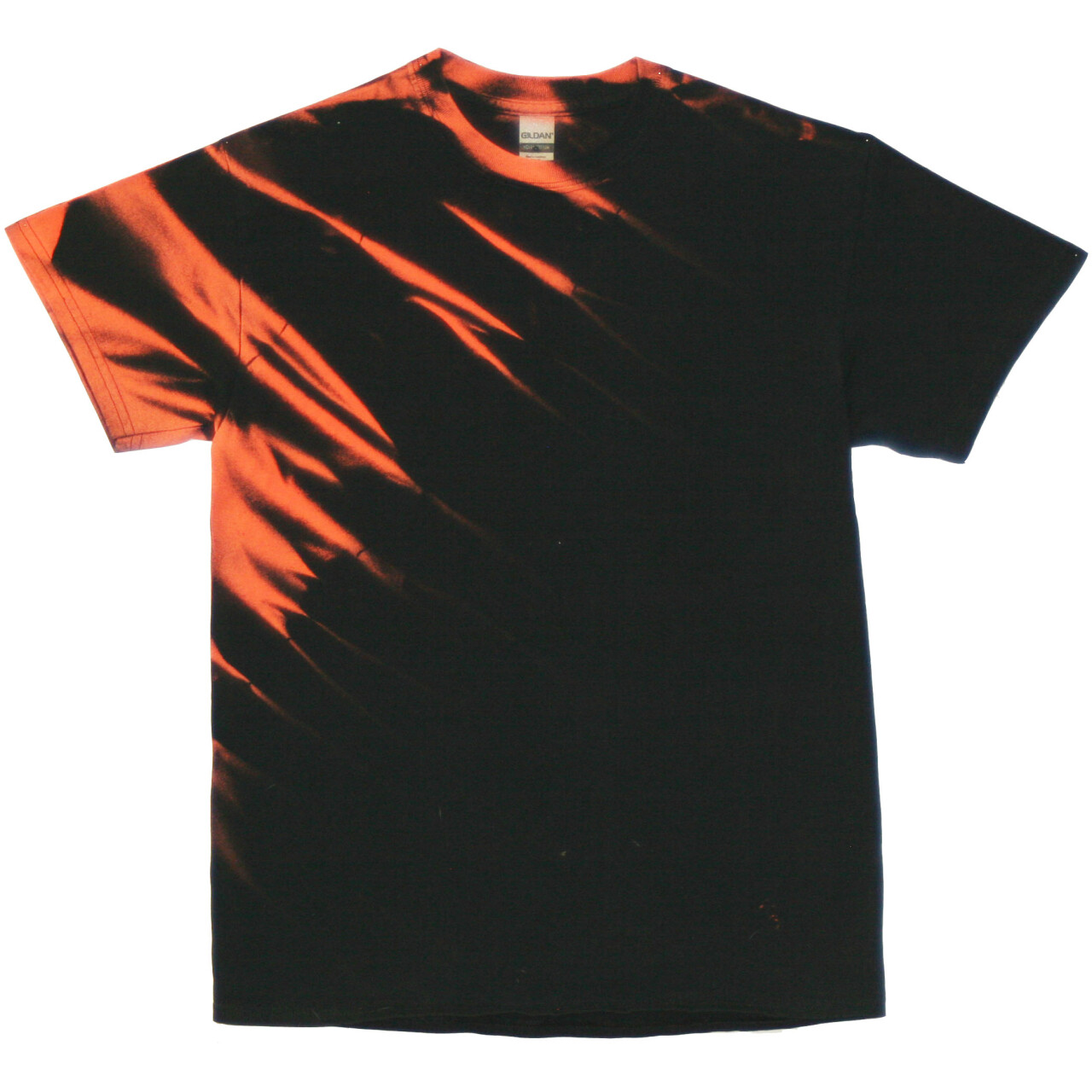 Tričko unisex The Mountain graffiti design Eclipse - čierne-oranžové,