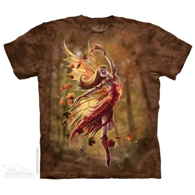 Tričko unisex The Mountain Autumn Fairy (víla) - hnedé,