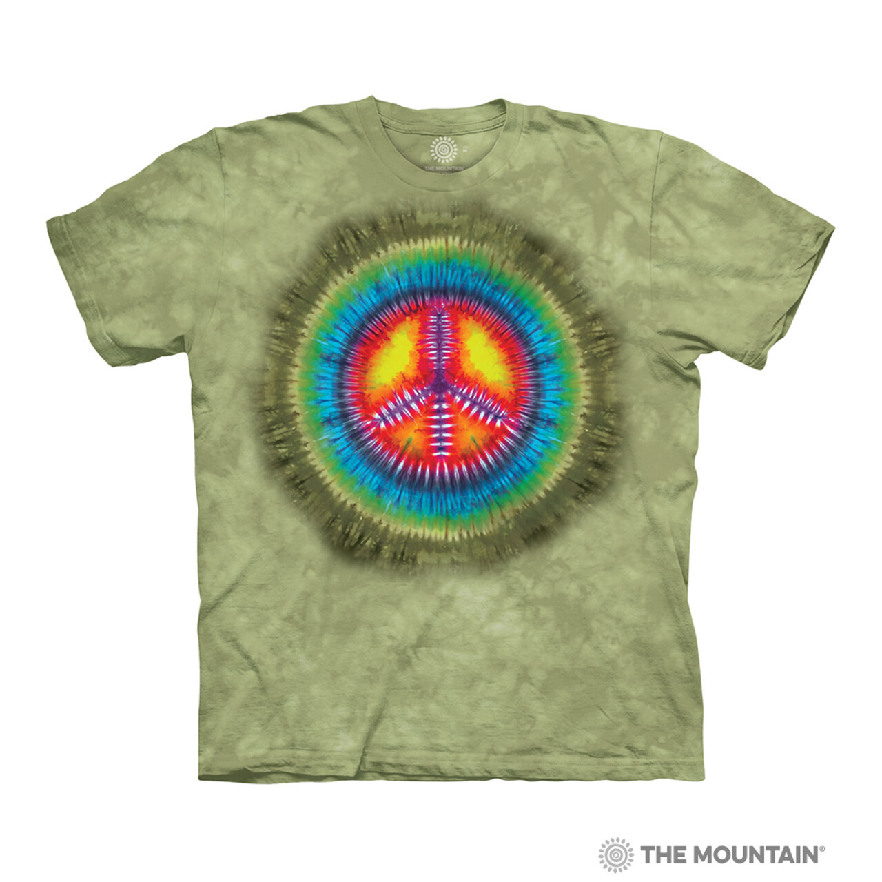 Tričko unisex The Mountain Peace Tie Dye - svetlo zelené,