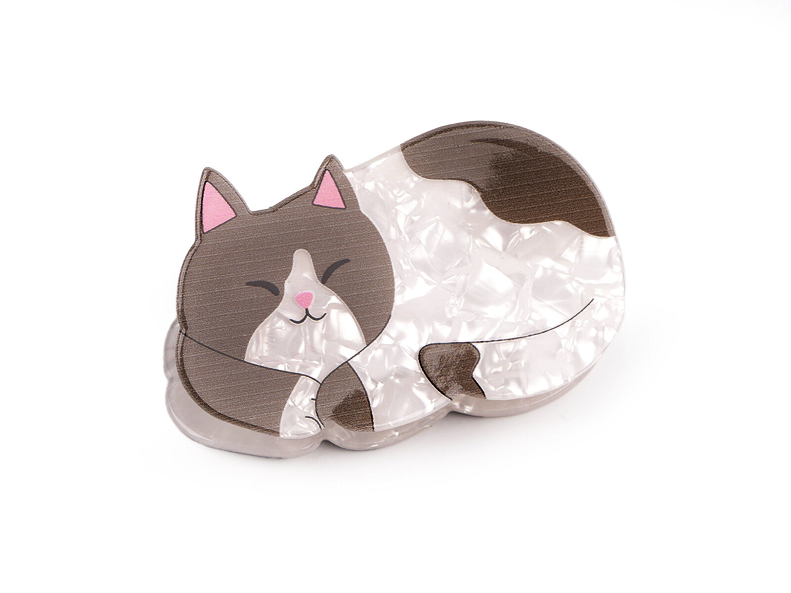 Mačacia mama Škripec do vlasov s mačkou