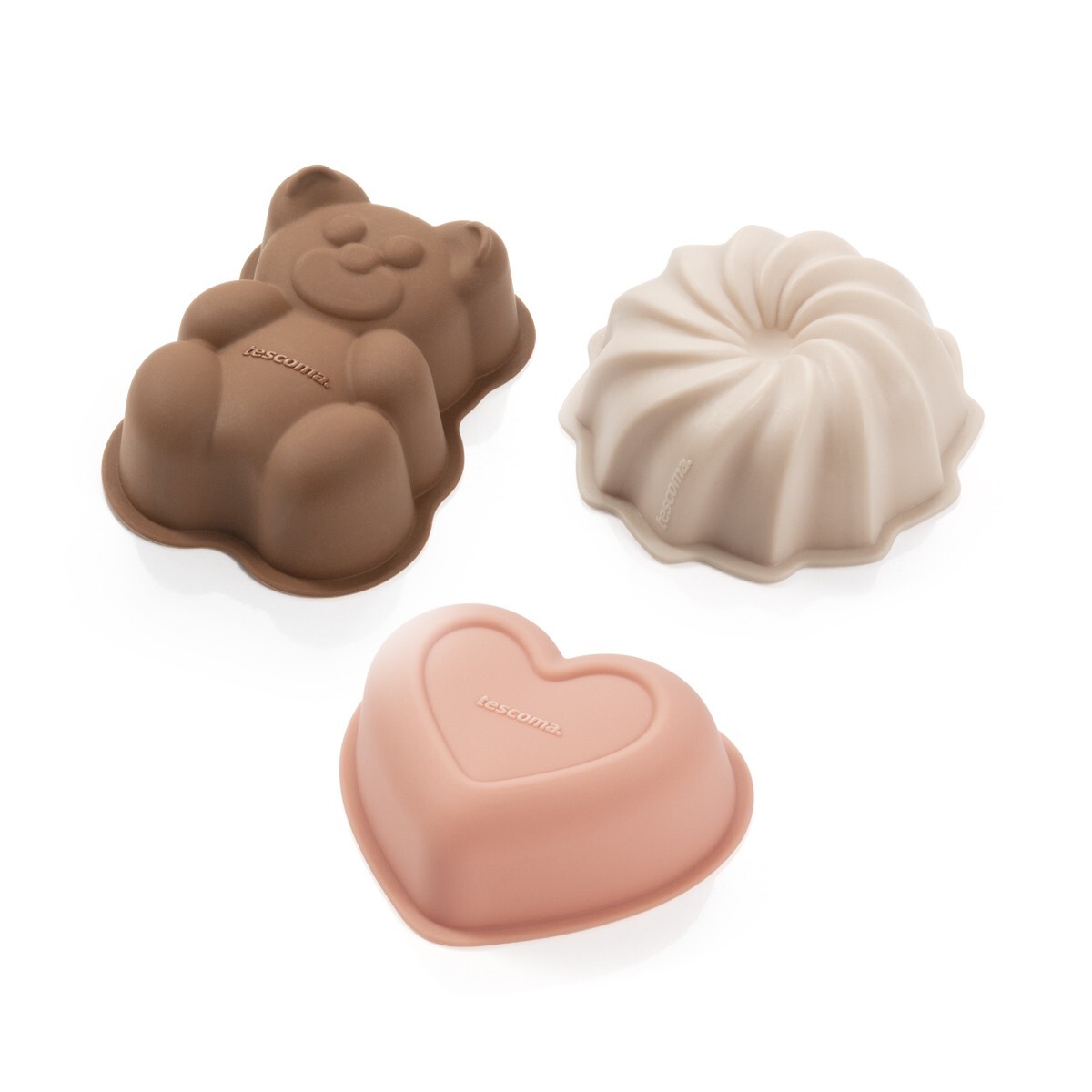 Formičky silikónové DELÍCIA, 3 tvary, 6 ks