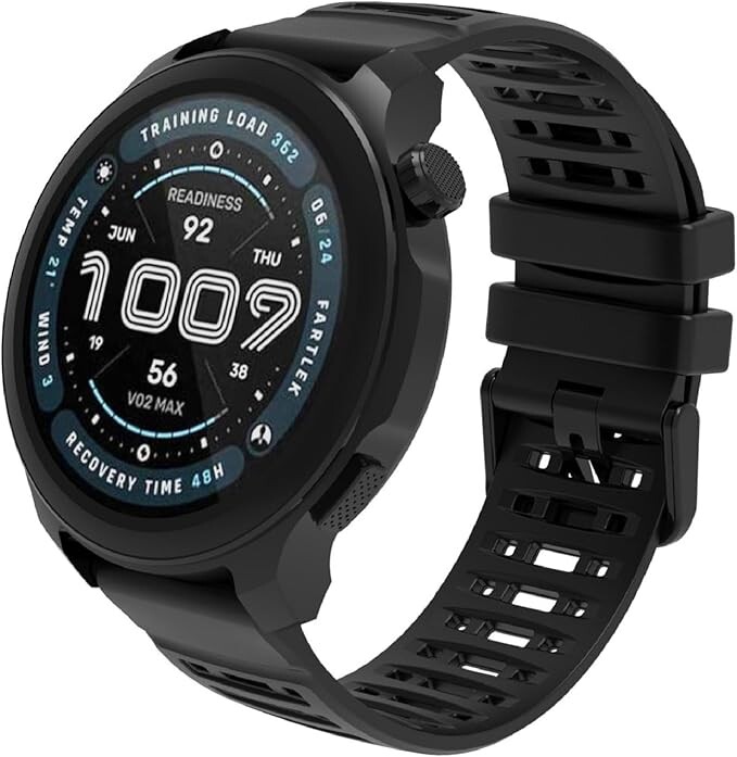 eses Silikonový perforovaný remienok - Čierny, 22 mm