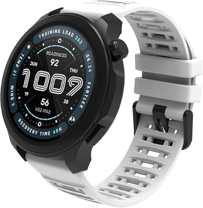 eses Silikonový perforovaný remienok - Biely, 22 mm