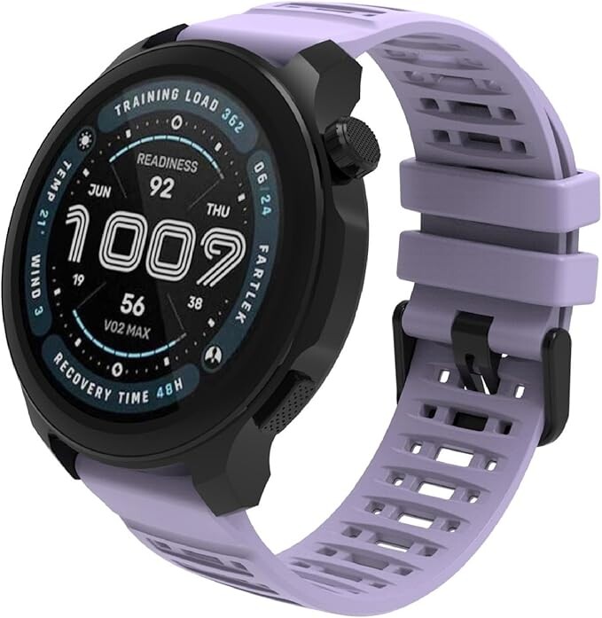 eses Silikonový perforovaný remienok - Fialový, 22 mm