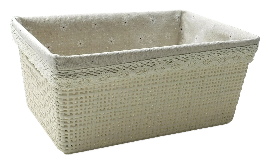 MAKRO - Košík s látkou 27,5x18,3x12,3cm