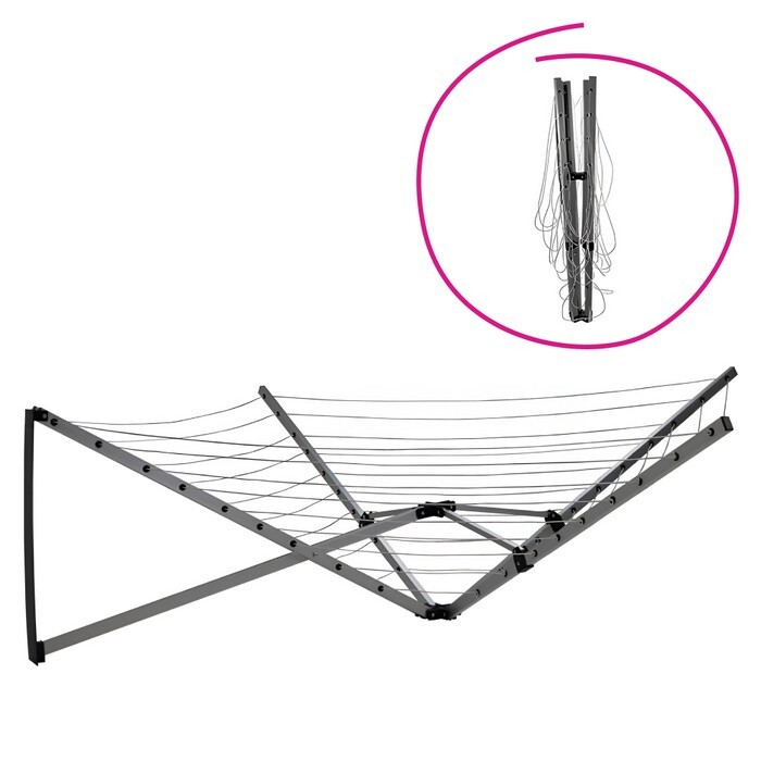 KONDELA Keso sušiak na prádlo strieborná