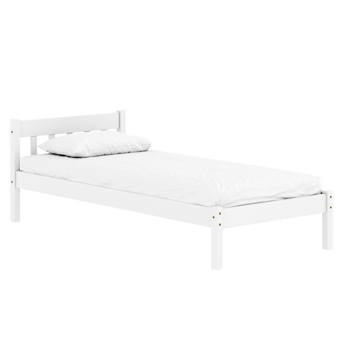 KONDELA Mavil 90 drevená posteľ s roštom 90x200 biela