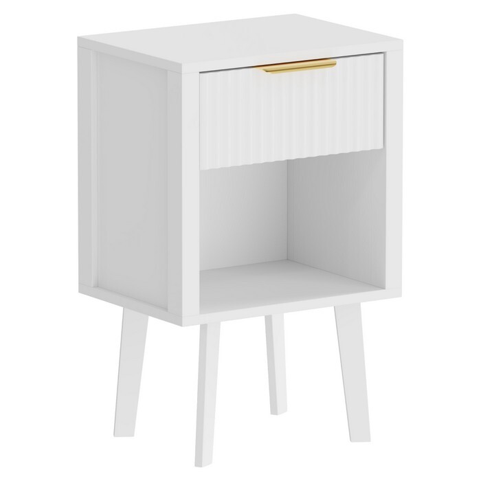 KONDELA Tobi nočný stolík biela