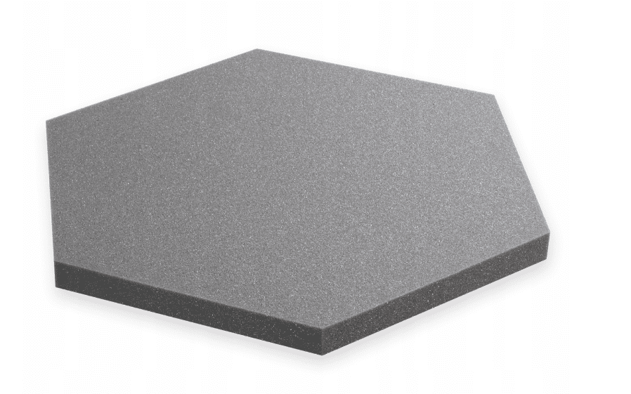 Bitmat Akustický panel Hexagon 50x50cm, hrubka 3cm, tmavo sivý