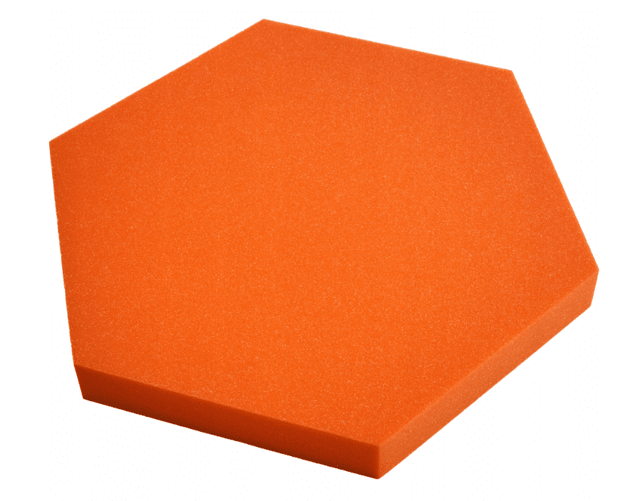 Bitmat Akustický panel Hexagon 50x50cm, hrubka 5cm, oranžový
