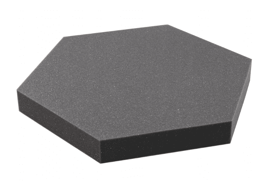 Bitmat Akustický panel Hexagon 50x50cm, hrubka 5cm, tmavo sivý