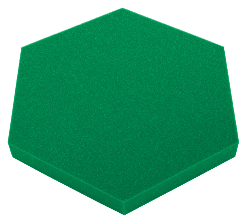 Bitmat Akustický panel Hexagon 50x50cm, hrubka 5cm, tmavozelený