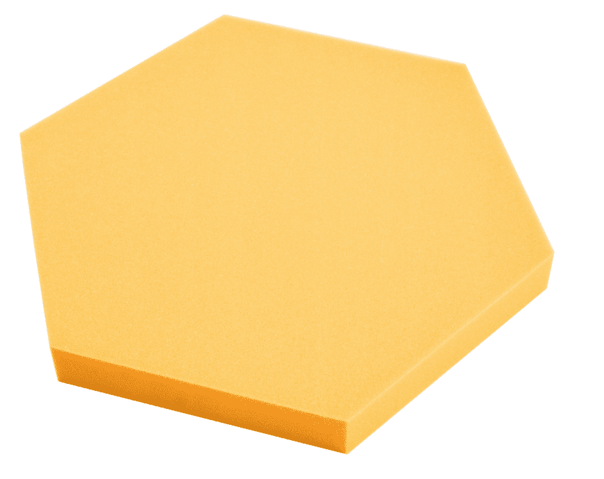 Bitmat Akustický panel Hexagon 50x50cm, hrubka 5cm, žltý