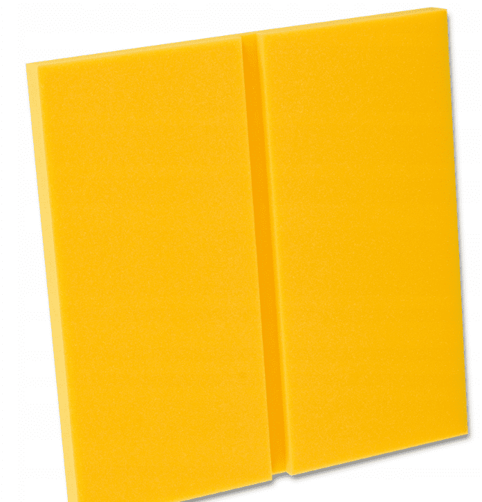 Bitmat Akustický panel Obdĺžniky 50x50cm, hrúbka 3cm, žltý